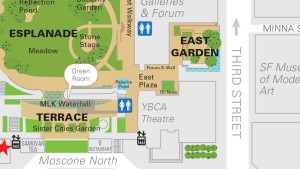 Map with East Plaza at Yerba Buena Gardens, San Francisco
