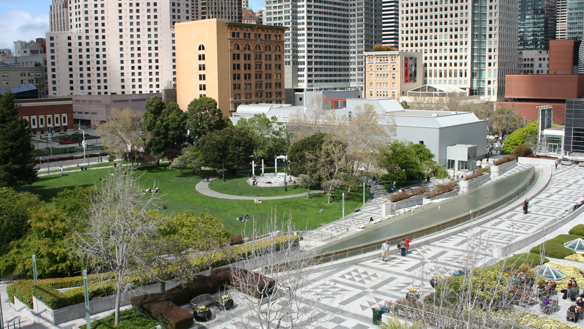 View overlooking the Terrace and Esplanade at Yerba Buena Gardens