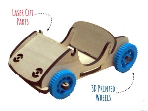 Photo of a wood toy car