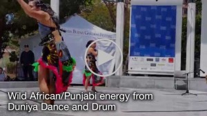 Click to watch Wild African-Punjabi energy from Duniya Dance and Drum