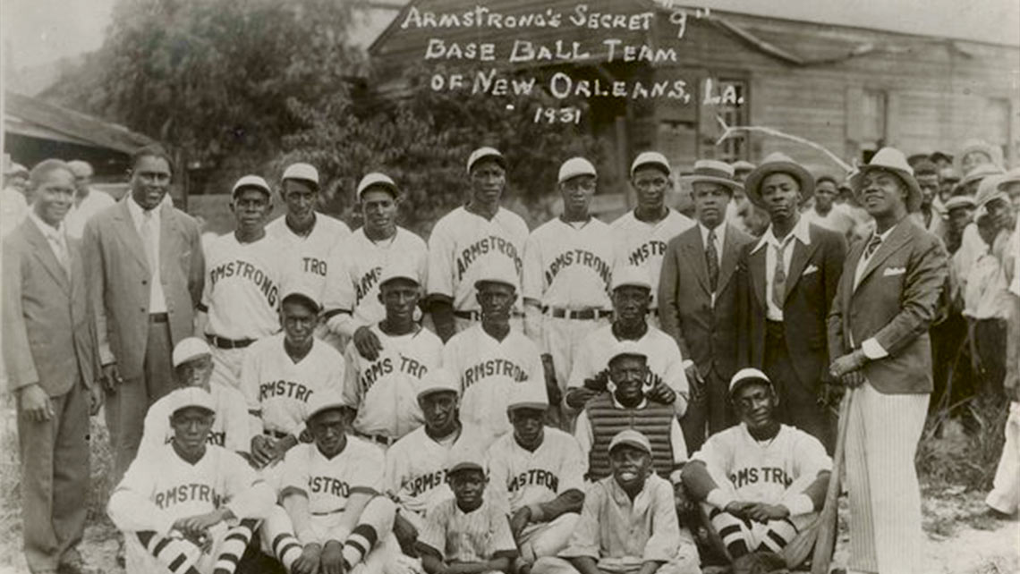 Louis Armstrong's Secret "9" Baseball Team of New Orleans, LA. 1931
