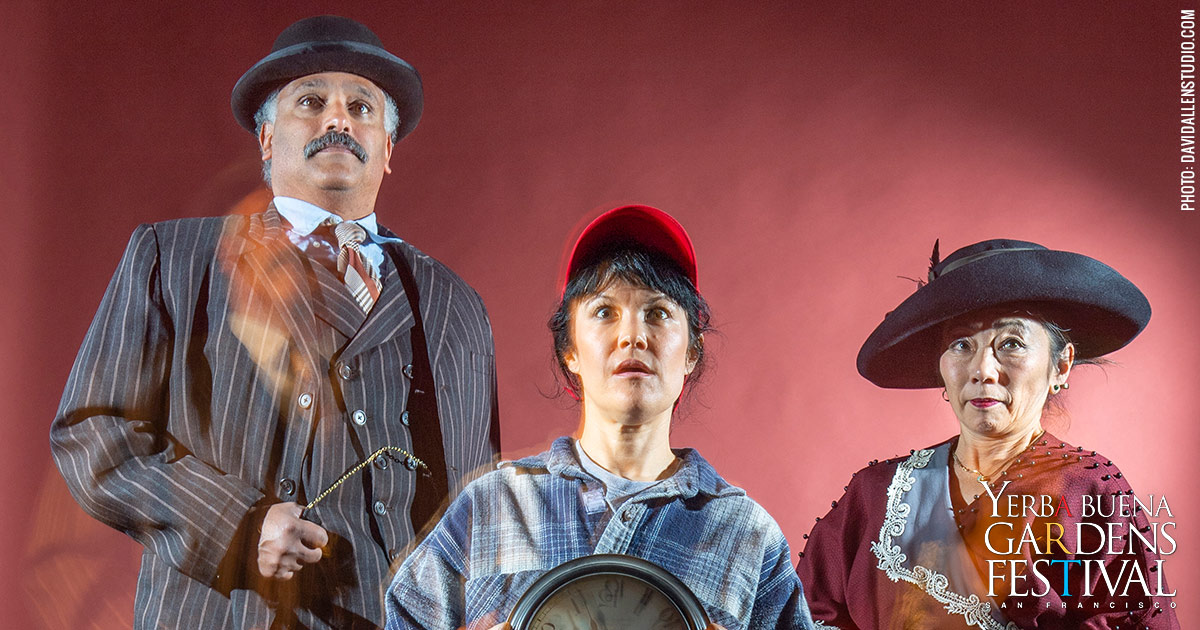 Press photo for San Francisco Mime Troupe's Seeing Red. Photo by DavidAllenStudio.com
