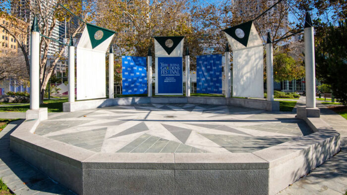 Stone Stage at Yerba Buena Gardens Esplanade in San Francisco